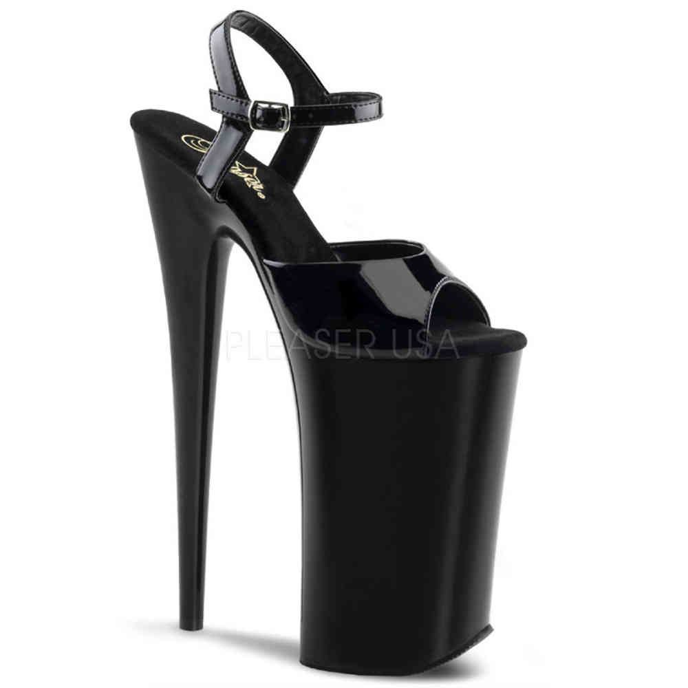 Pleaser - BEYOND009 Sandale à bride à la cheville, Pole dance chaussures - Chaussures de pole dance - Noir Product image